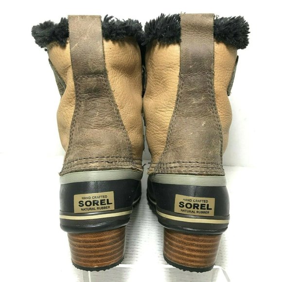 💙💛 Sorel Women's Slimpack Pac Boots Lace Up Leather - Picture 4 of 9